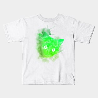 Cat watercolor Forest Kids T-Shirt